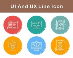 ui y ux vector icono conjunto