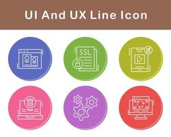 ui y ux vector icono conjunto