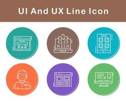 ui y ux vector icono conjunto