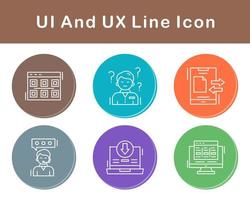 ui y ux vector icono conjunto