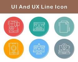 ui y ux vector icono conjunto