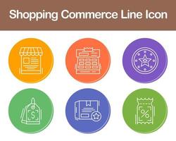 compras comercio vector icono conjunto