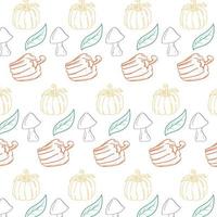 Colorfull Seamless vegetable background Vector Pattern Bright color Pattern suitable for posters, postcards, fabric or wrapping paper