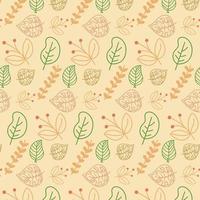 Beautiful romantic flower collection Seamless floral pattern background Vector Pattern Bright color Pattern suitable for posters, postcards, fabric or wrapping paper