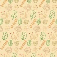 Beautiful romantic flower collection Seamless floral pattern background Vector Pattern Bright color Pattern suitable for posters, postcards, fabric or wrapping paper