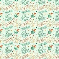 Beautiful romantic flower collection Seamless floral pattern background Vector Pattern Bright color Pattern suitable for posters, postcards, fabric or wrapping paper
