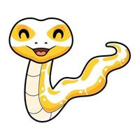 Cute albino ball python snake cartoon vector