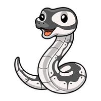 Cute axanthic ball python cartoon vector