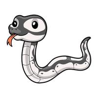 Cute axanthic ball python cartoon vector