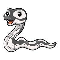 Cute axanthic ball python cartoon vector