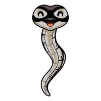 Cute happy python snake cartoon vector