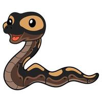 Cute ghi mojave ball python cartoon vector