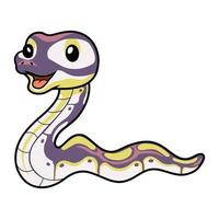 Cute banana pastel ball python cartoon vector