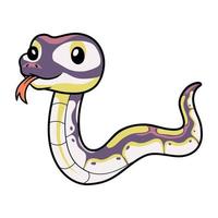 Cute banana pastel ball python cartoon vector