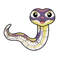 Cute banana pastel ball python cartoon vector