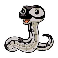 Cute happy python snake cartoon vector