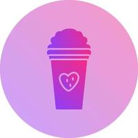 Unique Strawberry Milkshake Vector Icon