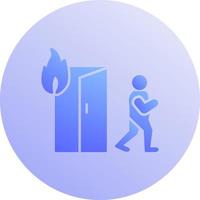 Unique Running from Fire Vector Icon