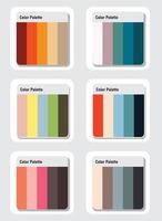 Vector color palette set