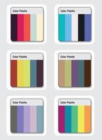 Vector color palette set