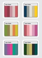 Vector color palette set