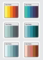 Vector color palette set