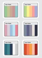 Vector color palette set