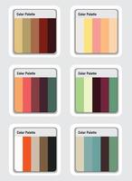 Vector color palette set