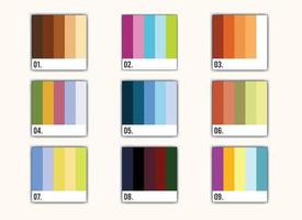 Vector color palette set