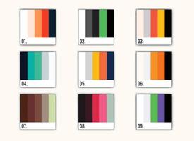 Vector color palette set