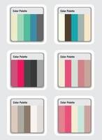 Vector color palette set