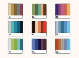 Vector color palette set