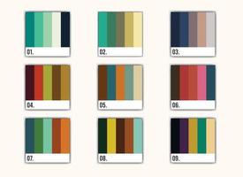 Vector color palette set