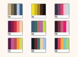 Vector color palette set