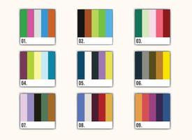 Vector color palette set
