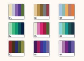 Vector color palette set