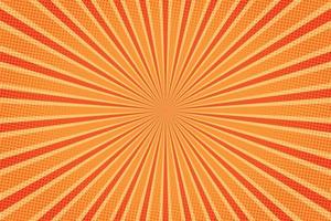 retro rayos de sol vector en naranja antecedentes