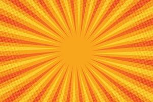 Retro sunburst vector on yellow background