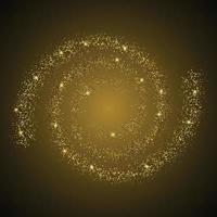 Gold glitter circle vector