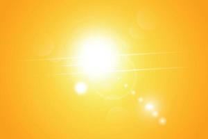 Sun rays on yellow background vector