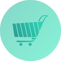 icono de vector de carrito de compras único