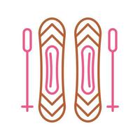 Ski Sticks Vector Icon