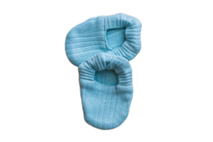 Blue baby shoes isolated on a transparent background png