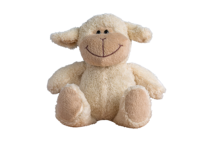 Beige baby toy isolated on a transparent background png