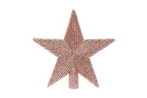 Pink christmas star isolated on a transparent background png