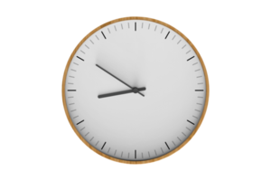 White clock isolated on a transparent background png