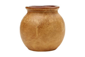 Clay vase table isolated on a transparent background png