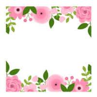 Floral border wreath png