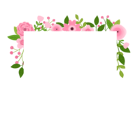 Floral border wreath png