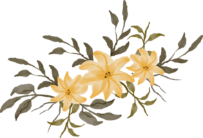 mooi waterverf bloem arrangement png